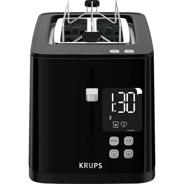 Krups Smart'n Light Toaster KH6418 (schwarz, 850 Watt, für 2 Scheiben Toast)