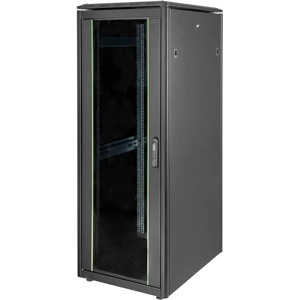 Digitus Netzwerkschrank Unique Serie - 600x800 mm (BxT), IT-Schrank (schwarz, 32 Höheneinheiten)