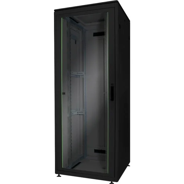 Digitus Netzwerkschrank Unique Serie - 800x800 mm (BxT), IT-Schrank (schwarz, 32 Höheneinheiten)
