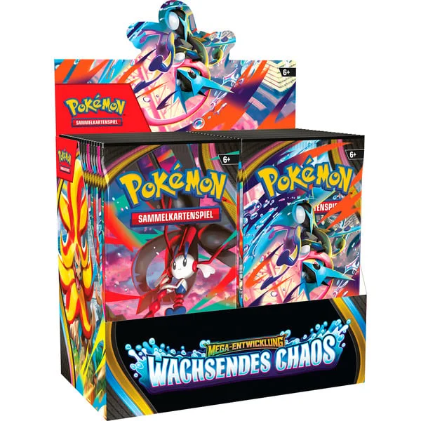 Pokémon-TCG: Mega-Entwicklung - Wachsendes Chaos - Booster Display, Sammelkarten