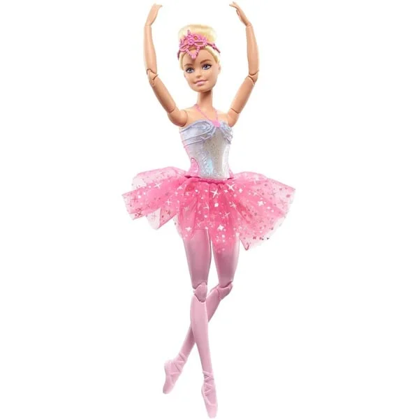 Mattel Barbie Dreamtopia Zauberlicht Ballerina mit Leucht-Kleid, Puppe