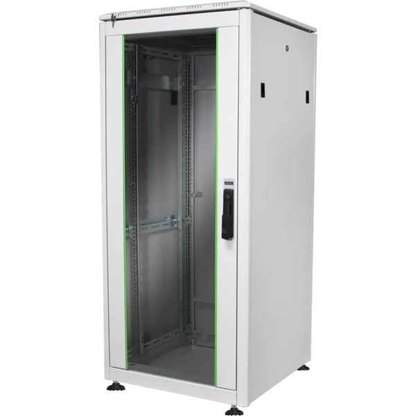 Digitus Netzwerkschrank Unique Serie - 600x600 mm (BxT), IT-Schrank (hellgrau, 26 Höheneinheiten)