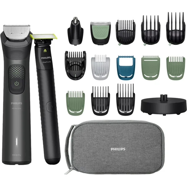 Philips All-in-One Multigroom Trimmer Series 9000 19-in-1, Haarschneider (grau, Gesicht, Haar und Körper)