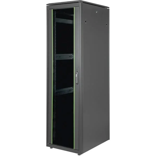 Digitus Netzwerkschrank Unique Serie - 600x800 mm (BxT), IT-Schrank (schwarz, 42 Höheneinheiten)