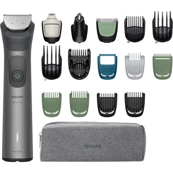 Philips All-in-One Multigroom Trimmer Series 7000 17-in-1, Haarschneider (grau, Gesicht, Haar und Körper)