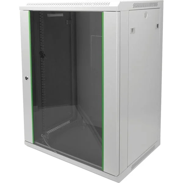 Digitus Wandgehäuse Dynamic Basic Serie - 600x450 mm (BxT), IT-Schrank (hellgrau, 16 Höheneinheiten)