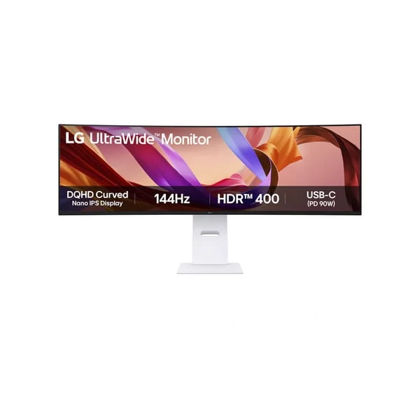 LG UltraWide 49U950A-W, LED-Monitor (124.5 cm (49 Zoll), weiß, DQHD, Nano-IPS, Curved, HDMI, DP, USB-C, 144Hz Panel)