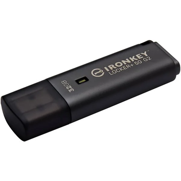 Kingston IronKey Locker+ 50 G2 32 GB, USB-Stick (anthrazit, USB-A 3.2 Gen 1)