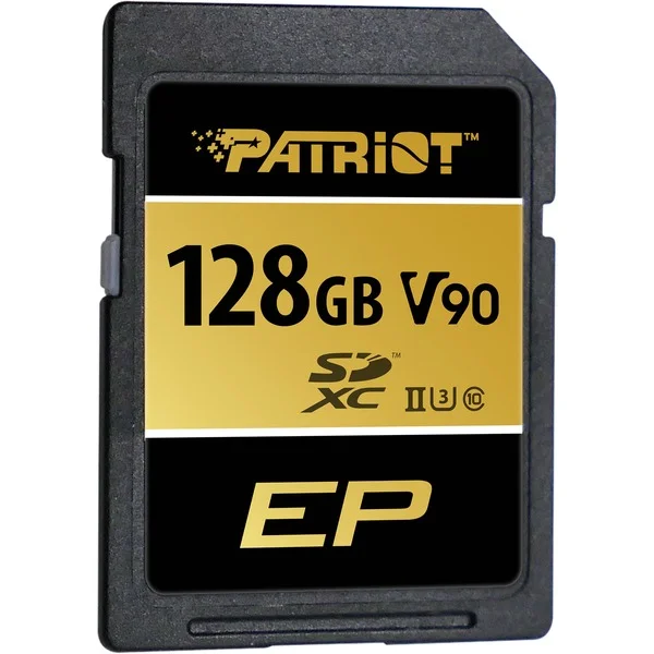 Patriot EP 128 GB SDXC, Speicherkarte (schwarz, UHS-II U3, Class 10, V90)