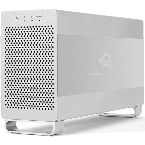 OWC Mercury Elite Pro Dual, Laufwerksgehäuse (silber, Performance RAID Enclosure, USB 3.2, eSATA)