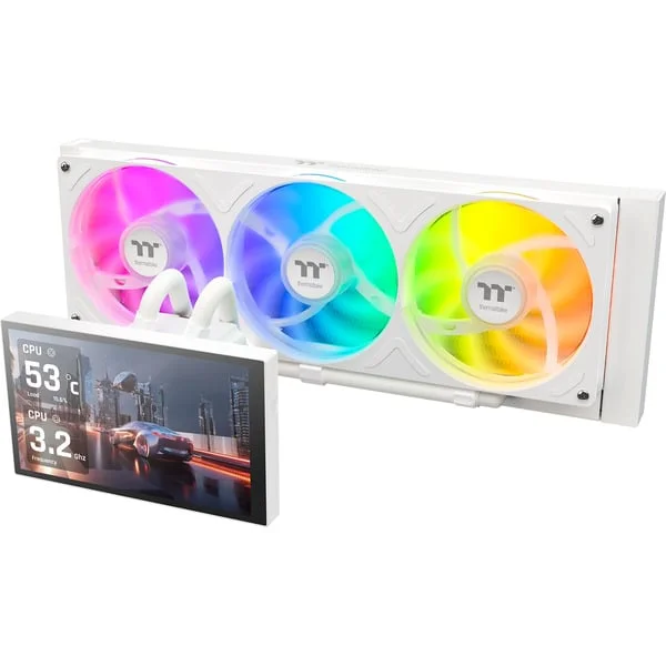 Thermaltake ST360 Ultra, Wasserkühlung (weiß, 7" IPS LCD)