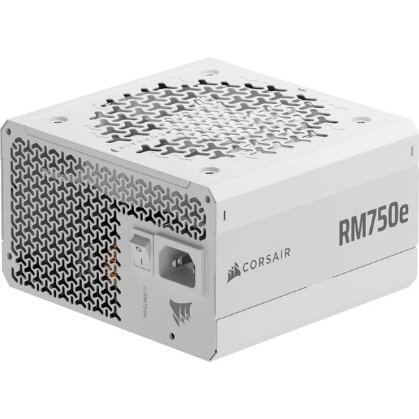 Corsair RM750e 750 Watt 80 Plus Gold White Generalüberholt, PC-Netzteil (weiß, 1x 12 Pin High Power GPU, 1x PCIe, Kabel-Management, 750 Watt)