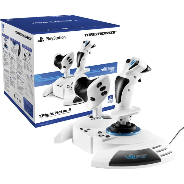 Thrustmaster T-Flight Hotas 5 Microsoft Flight Simulator Edition (weiß/schwarz, PlayStation 5, PC)