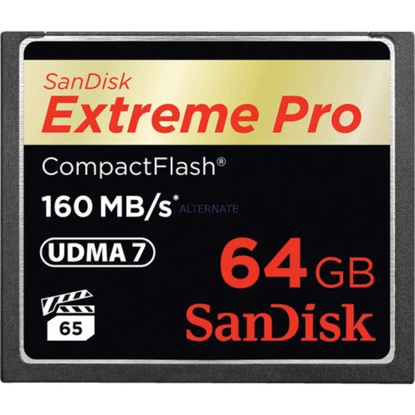 SanDisk CompactFlash Extreme Pro 64 GB, Speicherkarte (schwarz, UDMA 7)