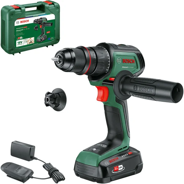 Bosch Heimwerken & Garten Akku-Bohrschrauber AdvancedDrill 18V-80 QuickSnap (grün/schwarz, Li-Ionen Akku 2,5Ah, Koffer, POWER FOR ALL ALLIANCE)