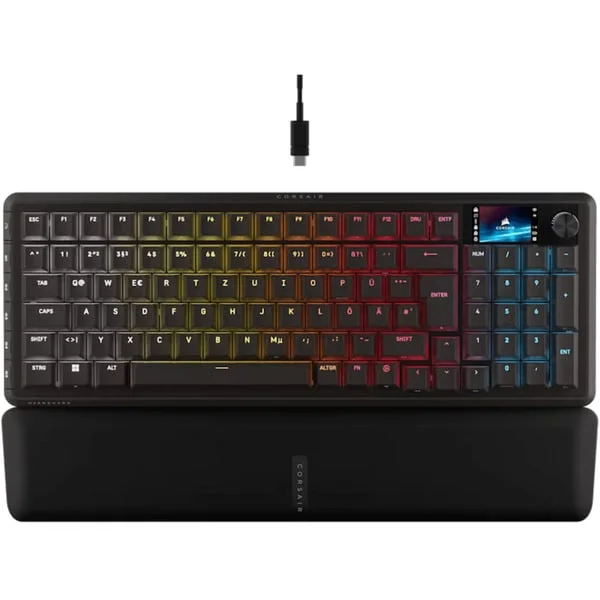 Corsair Vanguard 96 Wireless, Gaming-Tastatur (schwarz, DE-Layout, Corsair MLX Plasma)