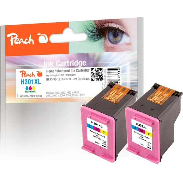Peach Tinte Doppelpack color PI300-486 (kompatibel zu HP 301XL, CH564EE)