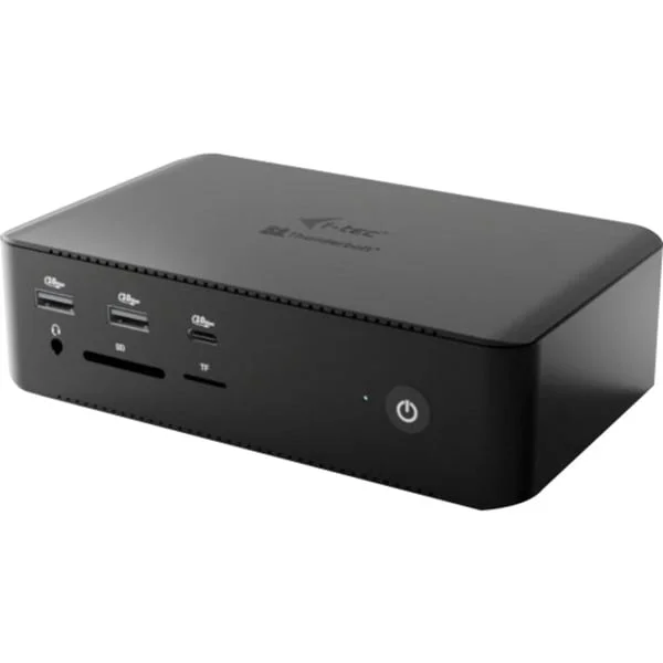 i-tec Thunderbolt 5 Quattro Display Docking Station, Dockingstation (schwarz, 5x USB, Power Delivery 140W)