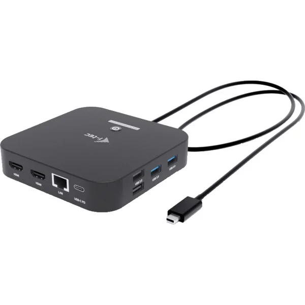 i-tec USB-C Dual HDMI Docking Station, Dockingstation (schwarz, Power Delivery 100 W, HDMI)