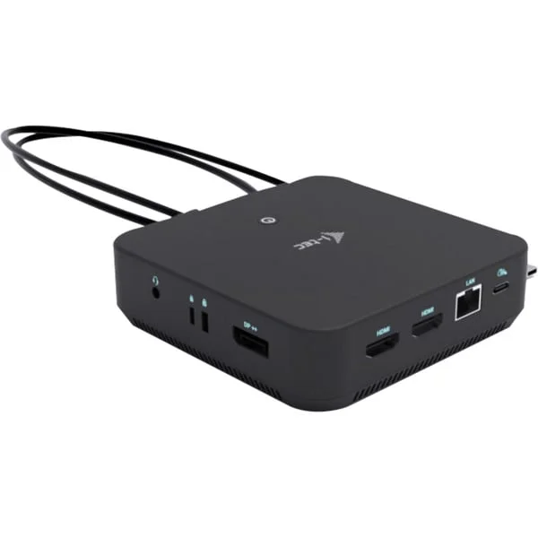 i-tec USB-C DP Dual HDMI Docking Station, Dockingstation (schwarz, Power Delivery 100 W, HDMI, DP)