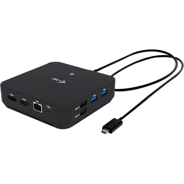 i-tec USB-C DP Dual HDMI Docking Station, Dockingstation (schwarz, Power Delivery 100 W, HDMI, DP)