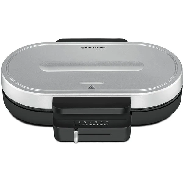 Rommelsbacher Waffelautomat WA 1250, Waffeleisen (schwarz/silber, 1.250 Watt)