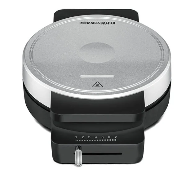 Rommelsbacher Waffelautomat WA 850, Waffeleisen (schwarz/silber, 850 Watt)