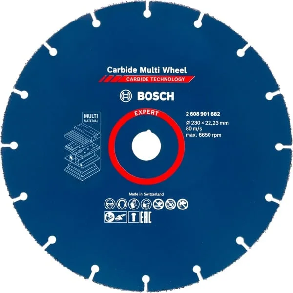 Bosch Professional EXPERT Carbide MultiWheel Trennscheibe, Ø 230mm (Bohrung 22,23mm, gerade)