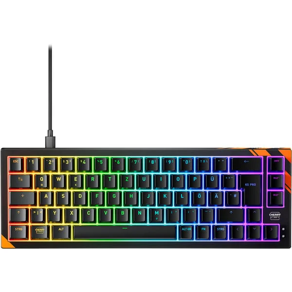 CHERRY XTRFY K5 Pro TMR Compact, Gaming-Tastatur (schwarz, DE-Layout, Cherry MK Crystal)