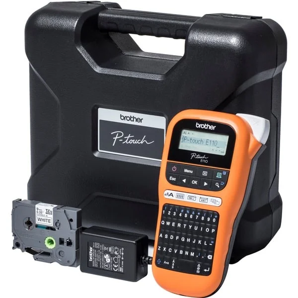 Brother P-touch PT-E110VP, Beschriftungsgerät (orange/schwarz)