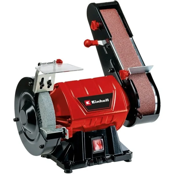 EINHELL Stand-Bandschleifer TC-US 350, Doppelschleifer (rot/schwarz, 350 Watt)