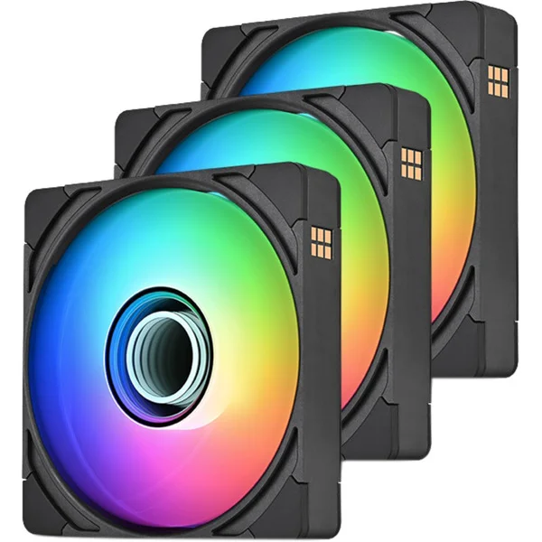 Thermaltake CT120 EX INFINITY, Gehäuselüfter (schwarz, 3er Pack, 124 mm)