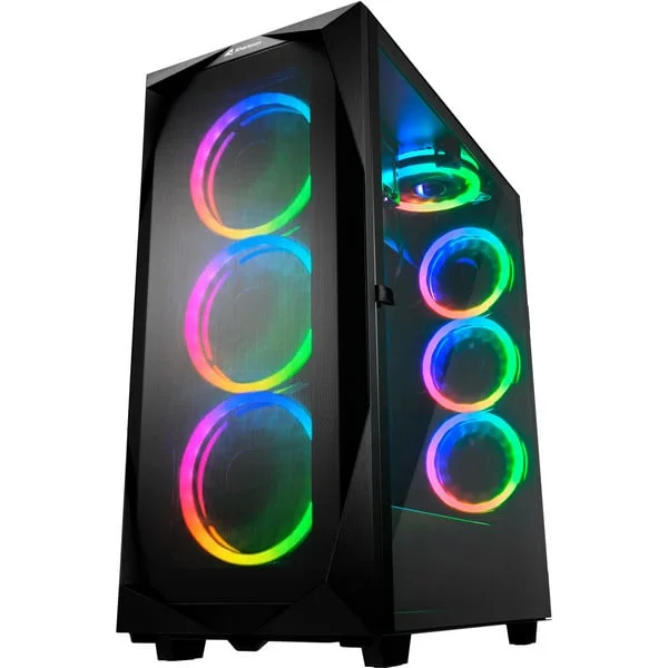 Sharkoon REV300 Generalüberholt, Tower-Gehäuse (schwarz, Tempered Glass)