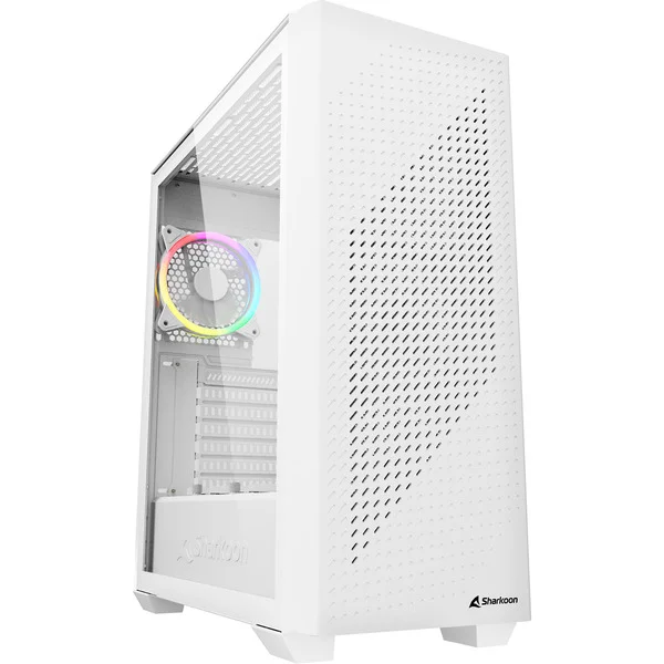 Sharkoon VS9 RGB Generalüberholt, Tower-Gehäuse (weiß, Tempered Glass)