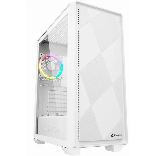 Sharkoon VS8 RGB Generalüberholt, Tower-Gehäuse (weiß, Tempered Glass)