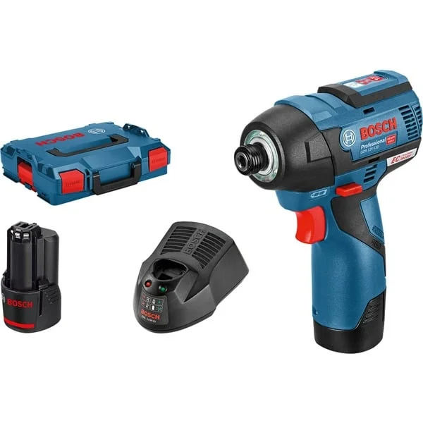 Bosch Professional Akku-Schlagschrauber GDR 12V-110 Professional (blau/schwarz, 2x Li-Ionen Akku 3,0Ah, in L-BOXX)