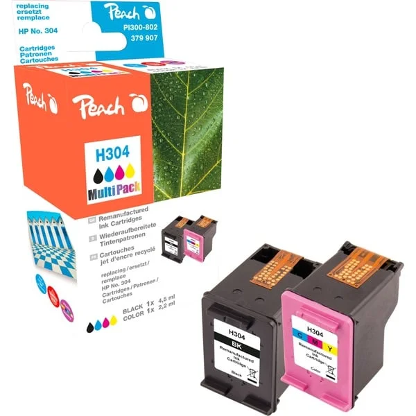 Peach Tinte schwarz + color PI300-802 (kompatibel zu HP 304)