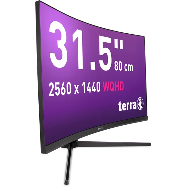 TERRA 3285W HA, LED-Monitor (80 cm (31.5 Zoll), schwarz (matt), WQHD, VA, Curved, HDMI, DP, USB-C, 180Hz Panel)