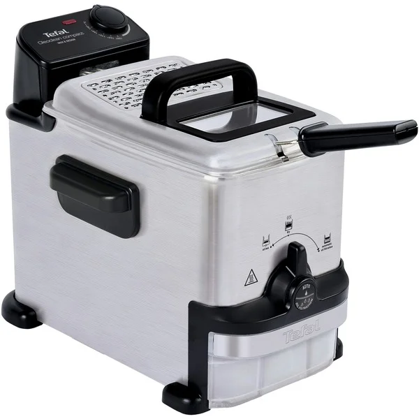 Tefal Fritteuse Oleoclean Compact FR7016 (edelstahl/schwarz, 1.500 Watt, Ölbehälter 2 Liter)