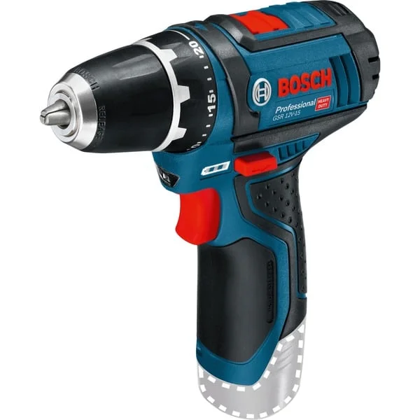 Bosch Professional Akku-Bohrschrauber GSR 12V-15 Professional solo, 12Volt (blau/schwarz, ohne Akku und Ladegerät)
