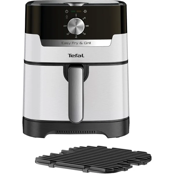 Tefal Heißluftfritteuse Easy Fry & Grill Classic (edelstahl/schwarz, 1.550 Watt, Korb 4,2 Liter)