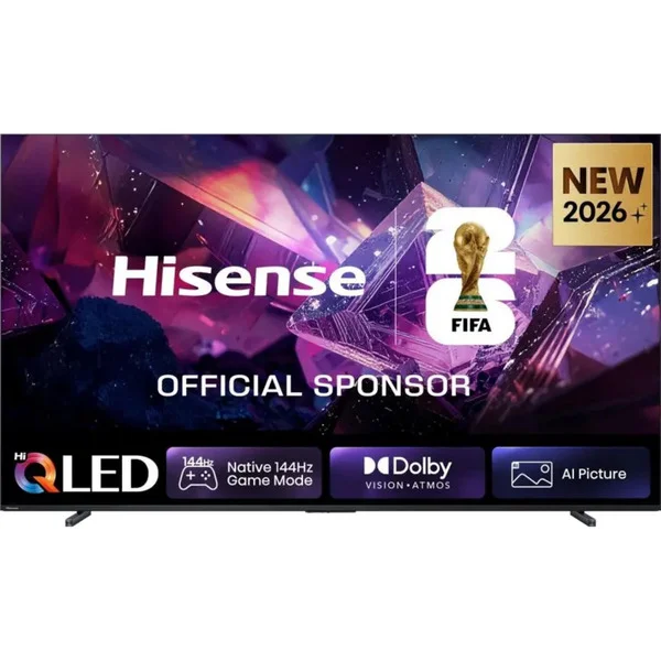 Hisense 100E7DS PRO Hi-QLED-Fernseher (253 cm (100 Zoll), schwarz/dunkelgrau, UltraHD/4K, Free-Sync-Premium, 144Hz Panel)