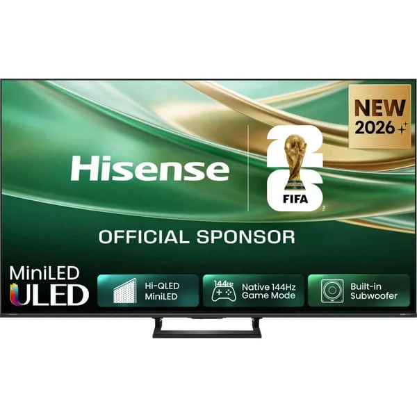 Hisense ULED 65E8S MiniLED, QLED-Fernseher (164 cm (65 Zoll), schwarz/dunkelgrau, UltraHD/4K, Triple Tuner, Subwoofer, 144Hz Panel)