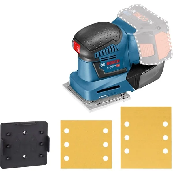 Bosch Professional Akku-Schwingschleifer GSS 18V-10 Professional solo (blau/schwarz, ohne Akku und Ladegerät)