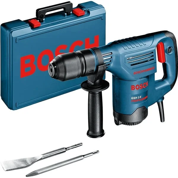 Bosch Professional Schlaghammer GSH 3 E Professional (blau, 650 Watt, Koffer)