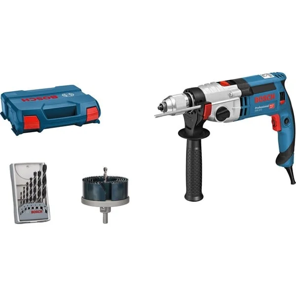Bosch Professional Schlagbohrmaschine GSB 24-2 Professional (blau/schwarz, 1.100 Watt, L-Case)