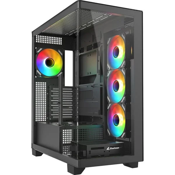 Sharkoon ELITE SHARK CA500 Generalüberholt, Tower-Gehäuse (schwarz, Tempered Glass x 2)