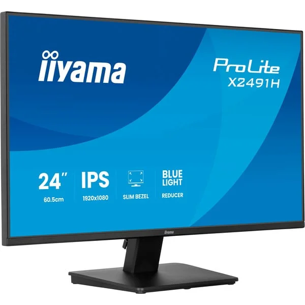 iiyama ProLite X2491H-B1, LED-Monitor (60.5 cm (23.8 Zoll), schwarz (matt), FullHD, IPS, HDMI, DP, 120Hz Panel)