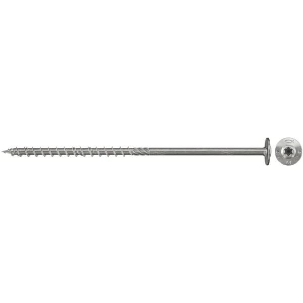 fischer Holzbauschraube PowerFast 6,0x160 Tellerkopf TX (100 Stück, mit Teilgewinde, Edelstahl A2)