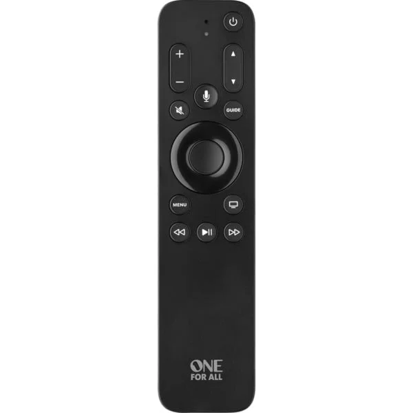 ONE FOR ALL Ersatzfernbedienung Apple Siri Remote 3in1 (schwarz, für Apple TV, mit Backlight)